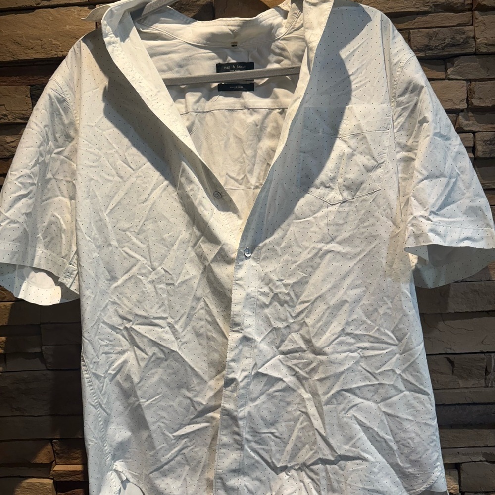Rag and Bone Short Sleeve Button-Up Shirt M